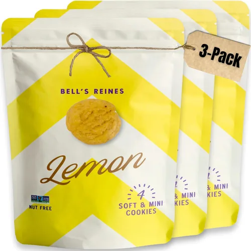 Miniatura 13 de Bell's Reines Galletas de mantequilla, lote pequeño gourmet suave, aperitivos saludables, paquetes de 4 galletas frescas de panadería, paquete de 3