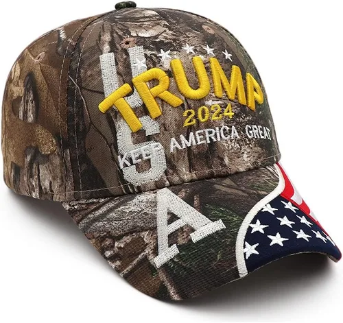 Miniatura 3 de Engmoo Gorra de béisbol ajustable Trump 2024 Keep America Great Take America Back con bordado de bandera de Estados Unidos