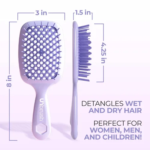 Miniatura 5 de FHI Heat UNbrush - Cepillo desenredante para cepillar sin dolor en cabello húmedo o seco — Cerdas antiestáticas DuoFlex duraderas, mango ligero