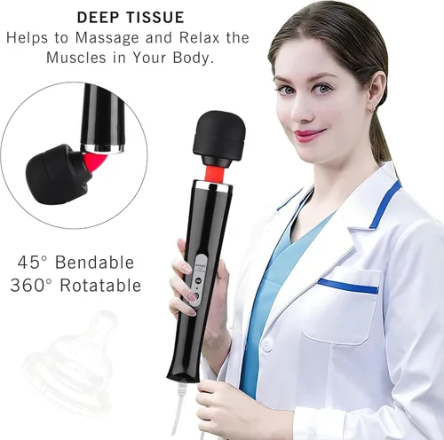 Miniatura 6 de AEVEONE Dispositivo de masaje personal - Masajeador de vibración de mano - Potente varita con cable - Lo mejor para viajar - El estrés mágico lejos