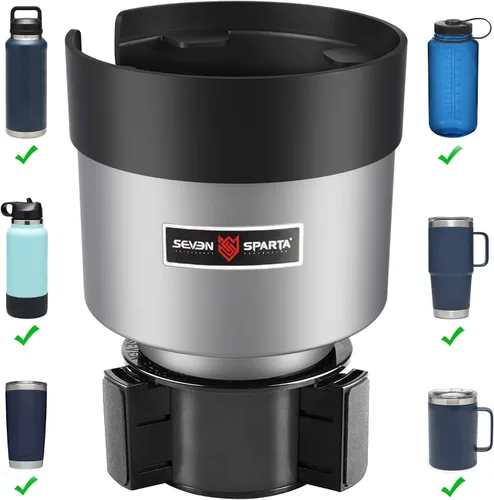 Miniatura 9 de SEVEN SPARTA Paquete de 2 soportes expansores de portavasos para automóvil, base ajustable, compatible con Yeti de 20/26/30 onzas, Hydro Flasks