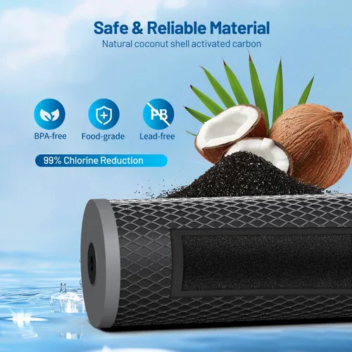 Miniatura 7 de Cartuchos de repuesto de filtro de agua de 2 etapas de 10 x 4.5 pulgadas para toda la casa, sedimento plisado de 20 micras y filtros de agua