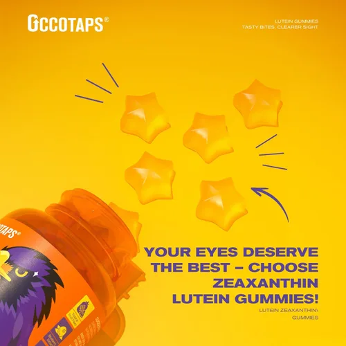 Miniatura 5 de Gomitas de vitaminas oculares de luteína y zeaxantina para la salud diaria de los ojos, 20 mg de luteína, sin azúcar, gomita de alta potencia