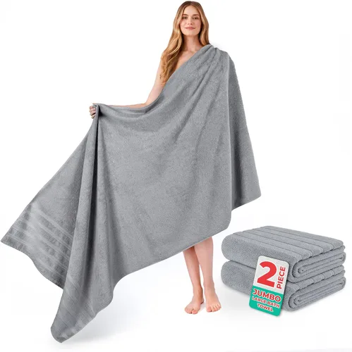 Miniatura 109 de American Soft Linen Toallas de baño jumbo grandes de 35 x 70 pulgadas, 600 GSM, 100% algodón, sábanas de baño turcas, toallas de baño de lujo