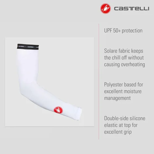 Miniatura 2 de Castelli Mangas de brazo ligeras unisex UPF 50+ Manga transpirable UPF 50 para hombres y mujeres para ciclismo, ciclismo de carretera y equitación