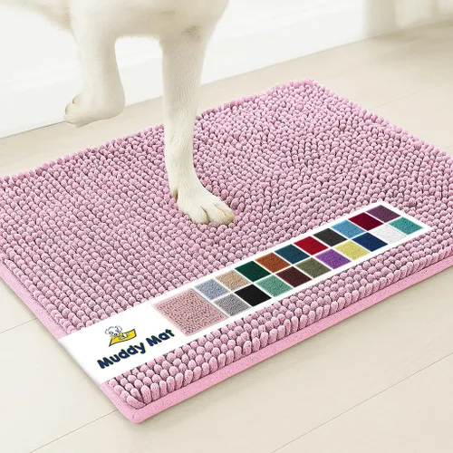 Miniatura 48 de Muddy Mat® Mostrado en la televisión - Tapete de microfibra súper absorbente para puerta de perro para patas fangosas, antideslizante y lavable