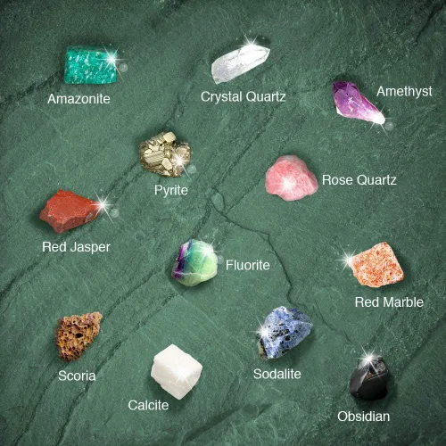 Miniatura 3 de Kit de 12 excavaciones naturales de roca y minerales, juguete educativo STEM para niños, piedras preciosas mineras, rocas y minerales, recuerdos