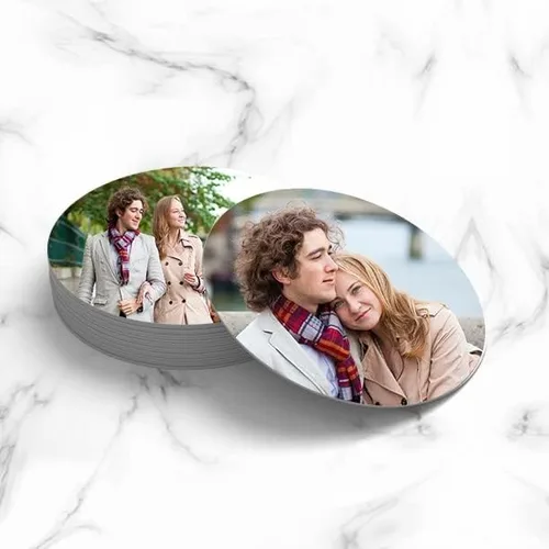 Miniatura 4 de Canvas Champ Posavasos de té personalizados, posavasos de fotos personalizados, posavasos de té impresos con fotos, tamaño 3.5 x 3.5 pulgadas
