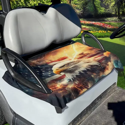 Miniatura 25 de AFPANQZ Toalla personalizada para cubierta de asiento de carrito de golf, añade tu texto, imagen, logotipo, nombre, protector de asiento de carrito
