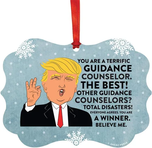 Miniatura 6 de Andaz Press Presidente Donald Trump Fancy Frame Recuerdo Adorno de Navidad Regalo de broma Ejecutivo de Cuenta, 1 paquete, Divertidas Ideas