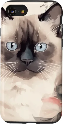 Miniatura 17 de Funda para iPhone 11 Pro Max Ragdoll Cat Roses Flower Watercolor Ragdoll Lover