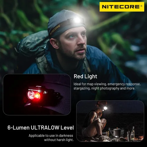Miniatura 5 de Nitecore HA11 240 lúmenes Ultra Ligero AA Faro de doble haz etiqueta para faros delanteros (diadema normal)