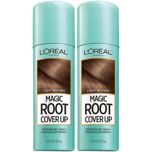 Miniatura 32 de L'Oreal Paris Magic Root Cover Up - Aerosol para el cabello gris, cobertura de cabello 100% canas con fórmula construible, ligera, resistente a