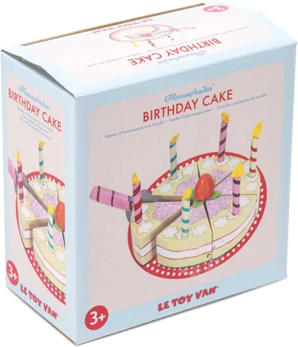 Miniatura 6 de Le Toy Van - Honeybake - Juguete de madera de vainilla para niños, pastel de cumpleaños, comida de simulación, perfecto para juegos de roles