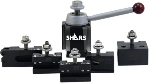 Miniatura 3 de Shars AXA - Juego de 6 postes de herramientas de cambio rápido tipo cuña para torno de 6 a 12 pulgadas 202-9474C M