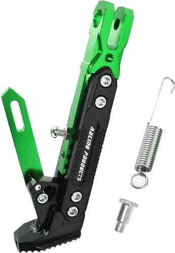 Miniatura 12 de Pata de cabra CNC ajustable para motocicleta, soporte universal de aluminio para motor y scooter, pata lateral modificada, accesorios de motocicleta