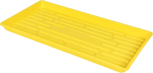 Miniatura 11 de SUNPACK Bandeja de inicio de semillas de plástico resistente de 10 x 20 pulgadas, color negro, 2.5 pulgadas, sin agujeros de drenaje, ideal