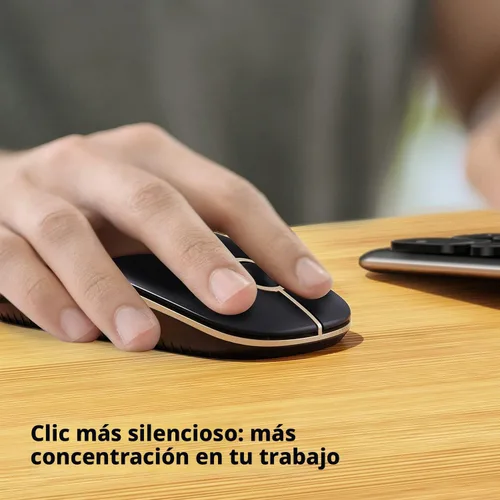 Miniatura 4 de VssoPlor Ratón Inalámbrico 2.4G, Ratón Portátil Delgado para Computadora Portátil con Receptor Nano, Ratón Óptico Silencioso para Notebook, PC