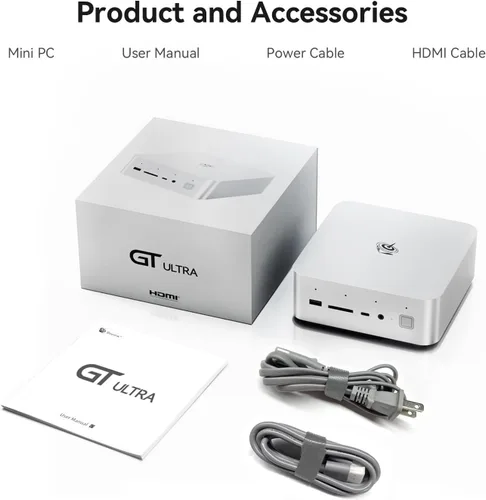 Miniatura 8 de Beelink GTi14 AI Mini PC, Intel Ultra 9 185H (hasta 5.1GHz) 16C/22T, 32GB DDR5 5600MHz 1TB PCIe4.0x4 SSD, Mini Computadora Compatible con Triple