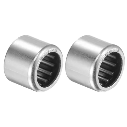 Miniatura 20 de uxcell Rodamientos de agujas SCE65 Diámetro de 3/8 pulgadas Diámetro 9/16 pulgadas OD 5/16 pulgadas de ancho de acero cromado extremo abierto 2pcs