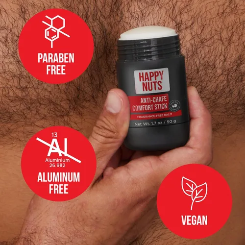 Miniatura 6 de HAPPY NUTS Barra de confort antirozaduras para hombres: la mejor defensa de la fricción y prevención de rozaduras para estilos de vida activos