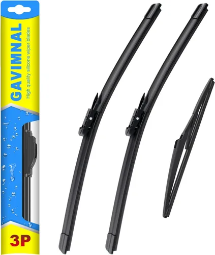 Miniatura 30 de Gavimnal® 15"+15"+13" escobillas limpiaparabrisas de silicona de repuesto para Jeep Wrangler JK 2008-2018 Jeep Wrangler 2007-2017, escobillas