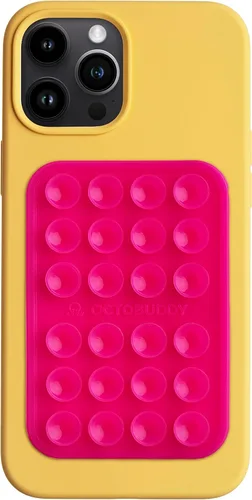 OCTOBUDDY Classic MAX - Funda de silicona con ventosa para teléfono con montaje adhesivo - Soporte de agarre fuerte para manos libres para selfies y