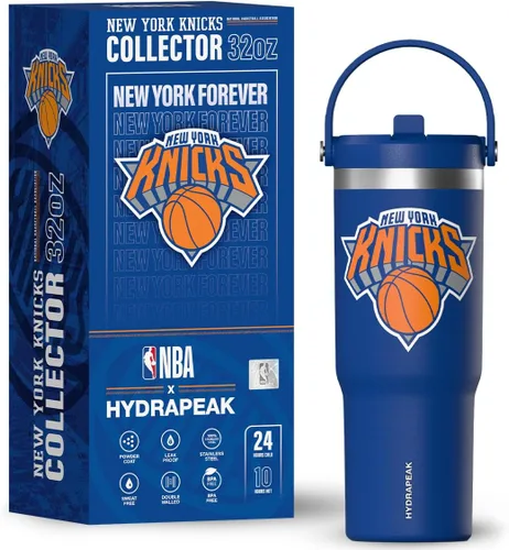 Miniatura 15 de Hydrapeak Botella de agua aislada de acero inoxidable con licencia oficial de la NBA de Phoenix Suns Nomad de 32 onzas con mango de agarre flexible
