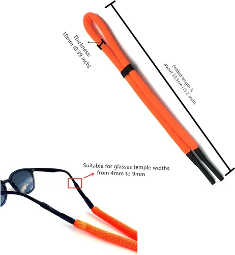Miniatura 4 de DECKER Correa flotante para gafas de sol, paquete de 8 unidades, flotador, cuerda de gafas de seguridad al aire libre para surfear, velero, natación