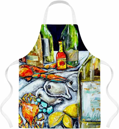 Miniatura 13 de Caroline's Treasures Apron Cooking Kitchen Server Baking Crafts Gardening for Adult Women Men, Unisex, Large, Multicolor