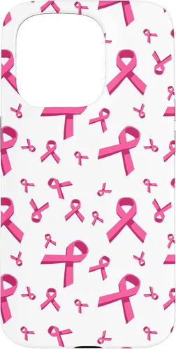 Miniatura 13 de iPhone 13 patrón de cinta rosa concientización del cáncer de mama mujeres caso de apoyo