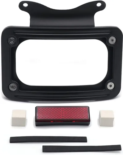 Miniatura 7 de MT389-BK Soporte Negro Curvado Inclinado para Placa de Matrícula Compatible con '10-posterior FLHX, FLHXS, FLHXSE, FLTRX, FLTRXS y '10-'12 FLHXSE