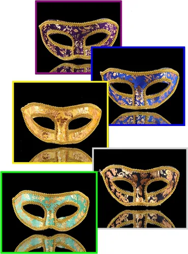 Miniatura 3 de Youthful 14 máscaras retro unisex, máscaras de media cara, máscaras para fiesta, máscaras venecianas vintage, máscaras de baile de graduación