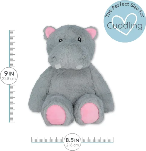 Miniatura 5 de Hippo - Animal de peluche con peso y apto para microondas - Peluche térmico para mayor calidez, juguete lindo, suave y acogedor para adultos y niños