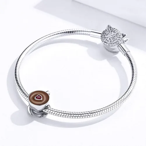 Miniatura 105 de Abalorios de plata de ley para pulseras, collares, familia para siempre, circonita cúbica, regalo de joyería para mujeres