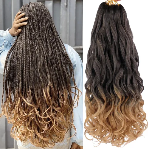 Miniatura 31 de Unionbeauty - Cabello rizado francés trenzado de 10 pulgadas, trenzas rizadas estilo Bob francés, cabello de ganchillo, 8 paquetes de trenzas