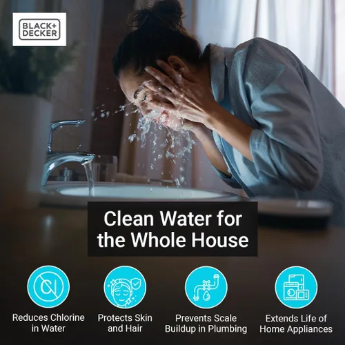 Miniatura 6 de BLACK+DECKER Sistema de filtro de agua para toda la casa Antiincrustante Sistema de filtración de 3 etapas para toda la casa, filtro anti-escala