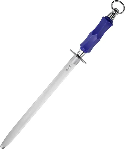 Afilador de cuchillos profesional de 12 pulgadas, acero de alto carbono, acero de alta dureza, acero plano para afilar cuchillos