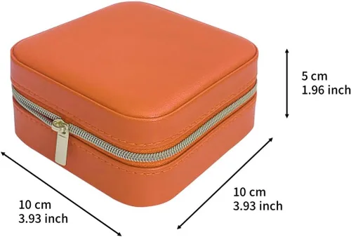 Miniatura 3 de Estuche de viaje para joyas con espejo, pequeño organizador de joyas de viaje, caja de joyería portátil, mini organizador de viaje, caja