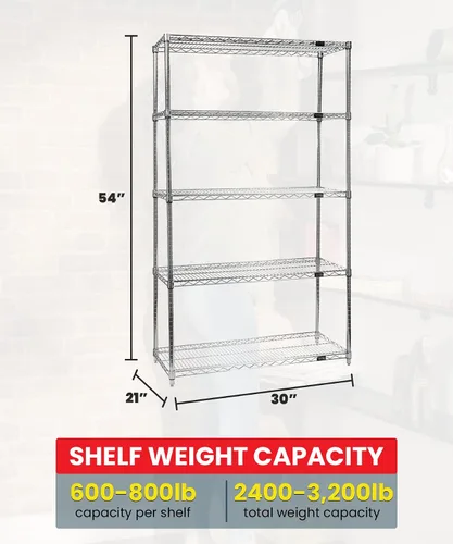 Miniatura 2 de Quantum Storage Systems kit para principiantes para unidad de librero de 4 niveles, de 54 pulgadas de alto, en alambre, con acabado en cromado