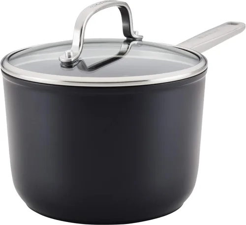 Miniatura 13 de KitchenAid Sartén/Wok Antiadherente de Inducción Anodizada Dura para Saltear con Mango Auxiliar, 12.25 Pulgadas - Negro Mate