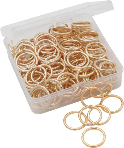 Miniatura 8 de 100 anillos de salto abiertos de 0.71 pulgadas, conectores de joyería de bronce para hallazgos de joyería, suministros de fabricación, pulseras