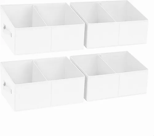 Miniatura 55 de DIMJ Contenedores de almacenamiento trapezoidales para ropa, 4 paquetes organizadores de armario y cestas de almacenamiento, cestas plegables