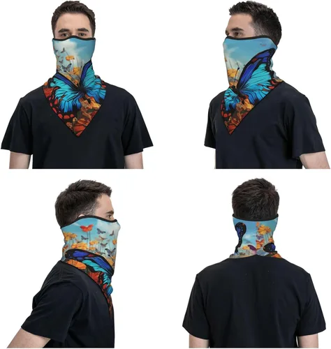 Miniatura 6 de Máscara de cuello para hombres y mujeres, protección solar UV, resistente al viento, bandana jirafa arco iris, cubierta facial, bufanda