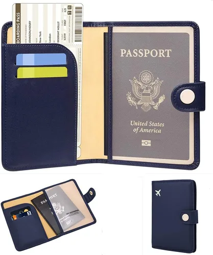 Miniatura 2 de NIMSO Simplicity - 2 fundas de identificación para pasaporte de viaje, protector para tarjetas de crédito, accesorios, bolsas de equipaje, cartera