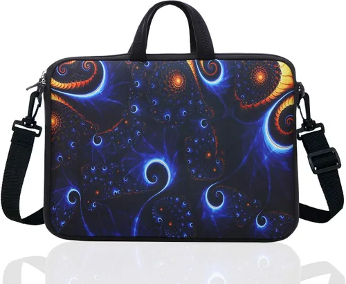Miniatura 3 de 15 A 15,6 pulgadas portátil hombro manga Messenger Bag Funda con asa y bolsillo lateral extra para 14" – 15.6 " Inch Azul