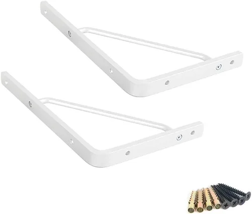 Miniatura 7 de Soportes de estante triangulares de aleación de aluminio sólido y grueso, para lavabo, lavabo industrial, soportes flotantes para estantes de pared