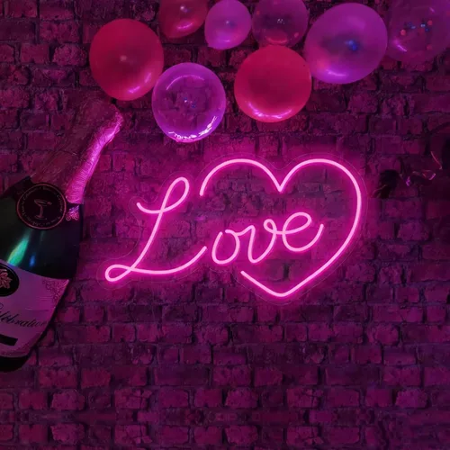 Miniatura 9 de XOXO - Letrero de luz LED de neón rosa para el día de San Valentín para pared de dormitorio, luces de neón para decoración de pared, letrero Xoxo