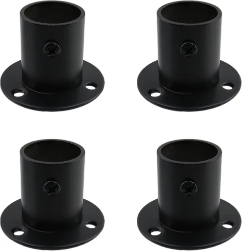 Miniatura 9 de Geesatis Soporte de brida para barra de armario, 2 piezas, soporte de brida alta para barra de armario, con tornillos de montaje, acero inoxidable