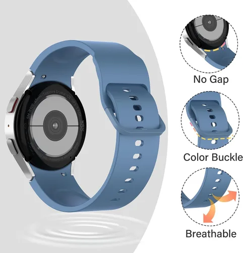 Miniatura 2 de Paquete de 10 correas sin huecos compatibles con Samsung Galaxy Watch 7/FE/ 6/5/4 de 1.575 in y 1.732 in, Galaxy Watch 5 Pro de 1.772 pulgadas